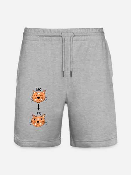 Monday to Friday - Stanley/Stella Trainer Unisex Organic Jogging Shorts - heather grey