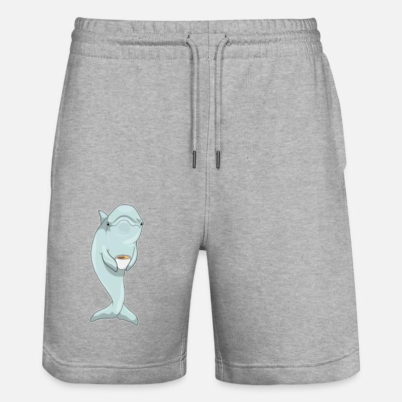 Café Dolphin - Short de jogging bio TRAINER Stanley/Stella unisexe - gris chiné