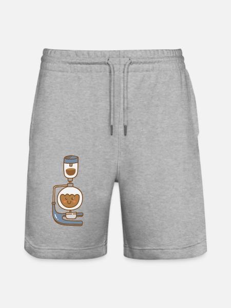 Kawaii Sweet Vacuum Syphon Brewer - Stanley/Stella Trainer Unisex Organic Jogging Shorts - heather grey