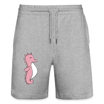 Hippocampe - Short de jogging bio TRAINER Stanley/Stella unisexe - gris chiné - Devant - Nik (191cm) & Marisol (170cm)
