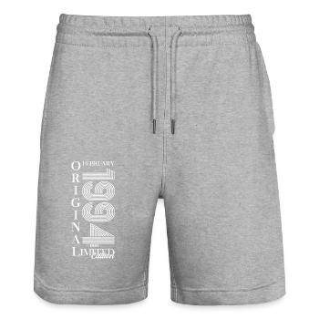 30. Geburtstag Februar Jahrgang 1994 Mann Original - Stanley/Stella Unisex Bio Joggingshorts Trainer  - Grau meliert - Vorne - Nik (191cm) & Marisol (170cm)