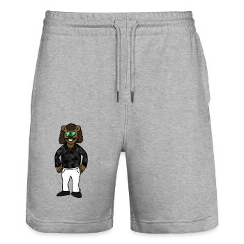 Easy Bear (Like Sunday Morning) - Stanley/Stella Trainer Unisex Organic Jogging Shorts - heather grey - Front - Nik (191cm) & Marisol (170cm)