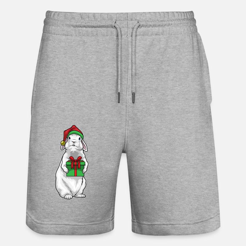 Forfait Noël lapin - Short de jogging bio TRAINER Stanley/Stella unisexe - gris chiné