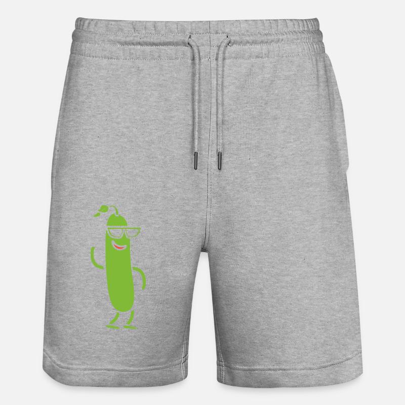 Zucchini - Stanley/Stella Unisex Bio Joggingshorts Trainer  - Grau meliert