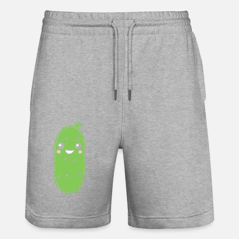 Gurke - Stanley/Stella Unisex Bio Joggingshorts Trainer  - Grau meliert