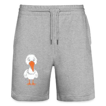 Storch - Stanley/Stella Unisex Bio Joggingshorts Trainer  - Grau meliert - Vorne - Nik (191cm) & Marisol (170cm)