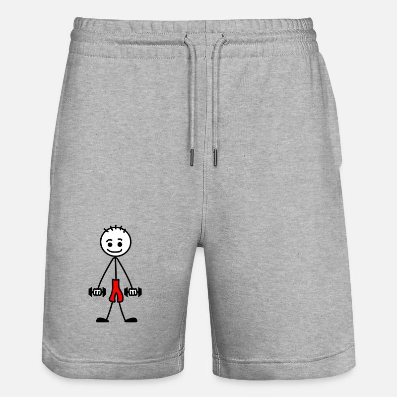 Poids haltérophiles musculation musculation - Short de jogging bio TRAINER Stanley/Stella unisexe - gris chiné