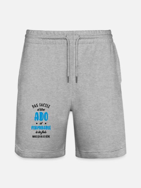 adolescent / enfant / ado / adolescente - Short de jogging bio TRAINER Stanley/Stella unisexe - gris chiné