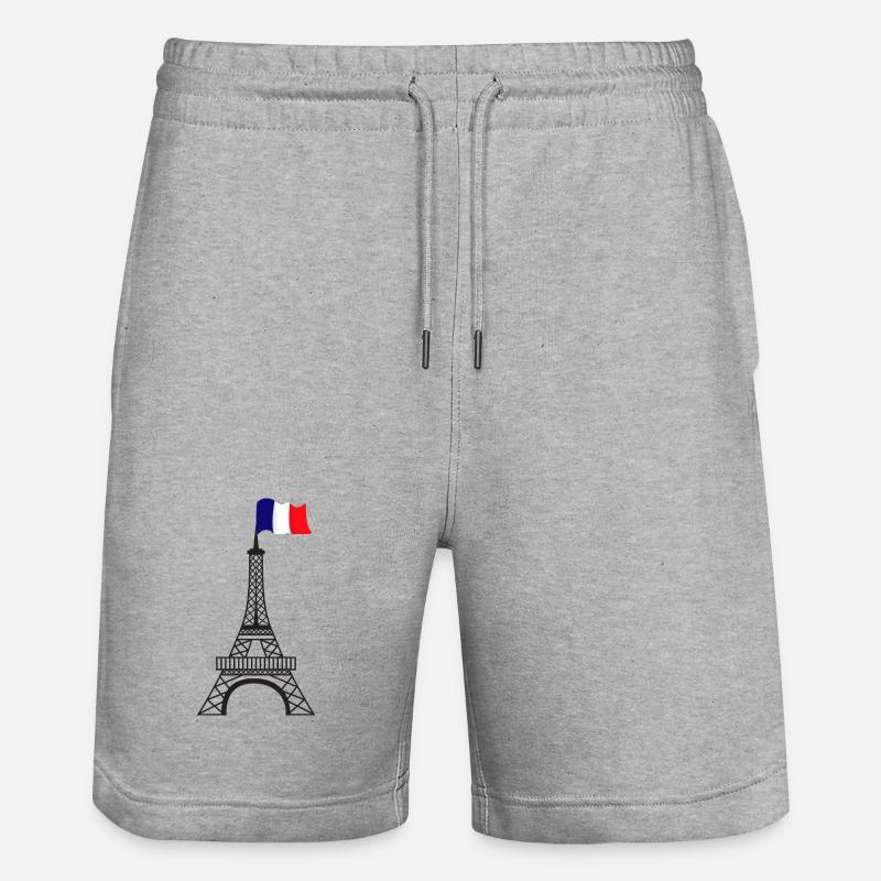 Tour Eiffel - Short de jogging bio TRAINER Stanley/Stella unisexe - gris chiné