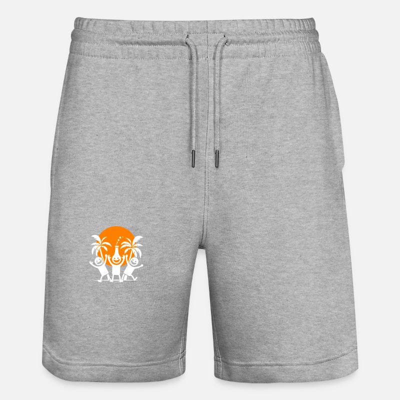 Fête Équipe Vacances - Short de jogging bio TRAINER Stanley/Stella unisexe - gris chiné