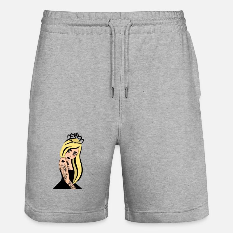 Dame de Trefle Punk - Short de jogging bio TRAINER Stanley/Stella unisexe - gris chiné