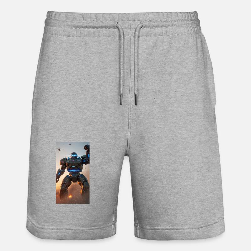 Robot Sentinelle de Fer - Short de jogging bio TRAINER Stanley/Stella unisexe - gris chiné