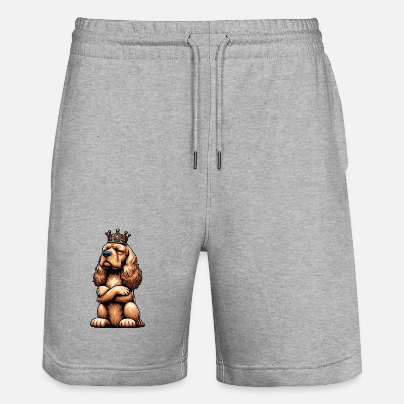 Cocker Spaniel Cockerhund Cocker Spaniel Besitzer - Stanley/Stella Unisex Bio Joggingshorts Trainer  - Grau meliert