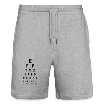 vision test 2 - Short de jogging bio TRAINER Stanley/Stella unisexe - gris chiné - Devant - Nik (191cm) & Marisol (170cm)