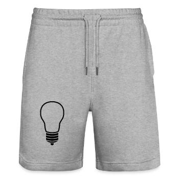 Ampoule - Short de jogging bio TRAINER Stanley/Stella unisexe - gris chiné - Devant - Nik (191cm) & Marisol (170cm)