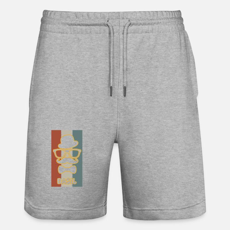 Basilic - Short de jogging bio TRAINER Stanley/Stella unisexe - gris chiné