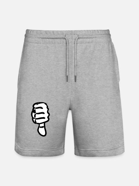 Abstract Hands Silhouette - Stanley/Stella Trainer Unisex Organic Jogging Shorts - heather grey