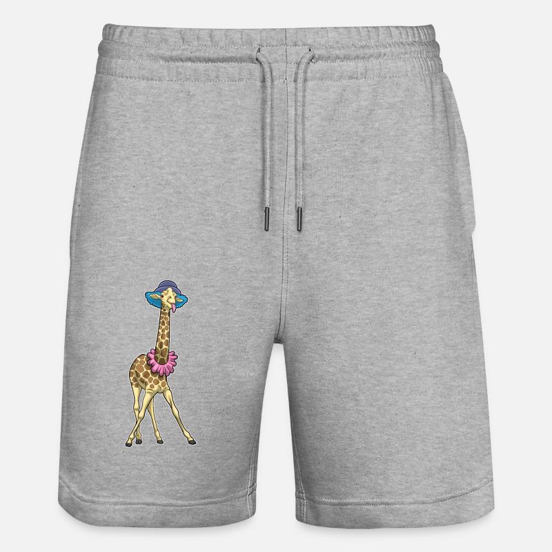 Clown girafe - Short de jogging bio TRAINER Stanley/Stella unisexe - gris chiné
