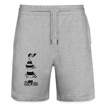 Ragdoll Katze Liebhaber Kaffeetasse Ragdolls Katzen - Stanley/Stella Unisex Bio Joggingshorts Trainer  - Grau meliert - Vorne - Nik (191cm) & Marisol (170cm)