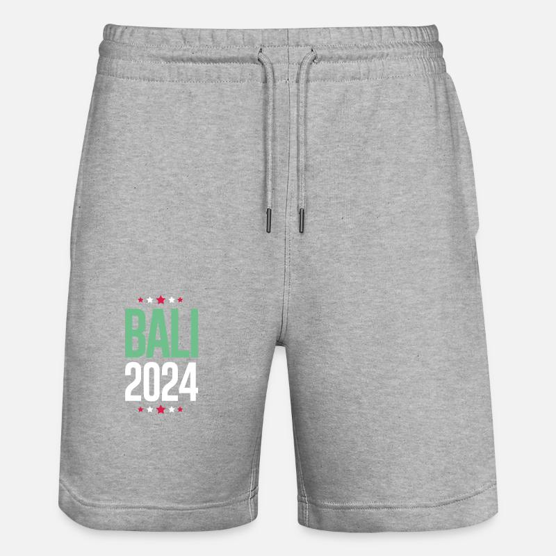 Jours fériés Bali 2024 - Short de jogging bio TRAINER Stanley/Stella unisexe - gris chiné