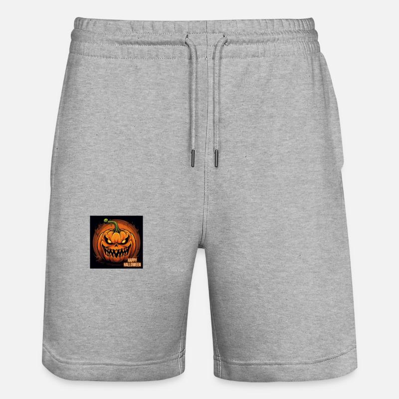 Joyeuse citrouille d’Halloween - Short de jogging bio TRAINER Stanley/Stella unisexe - gris chiné