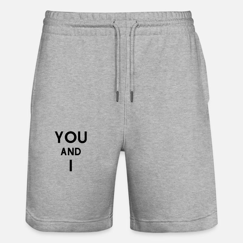 toi et moi - Short de jogging bio TRAINER Stanley/Stella unisexe - gris chiné