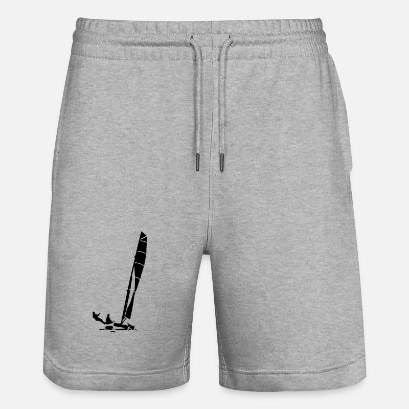 katamaran - Short de jogging bio TRAINER Stanley/Stella unisexe - gris chiné