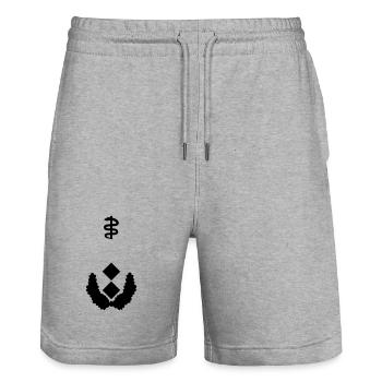 Oberfeldarzt Dienstgrad - Stanley/Stella Unisex Bio Joggingshorts Trainer  - Grau meliert - Vorne - Nik (191cm) & Marisol (170cm)