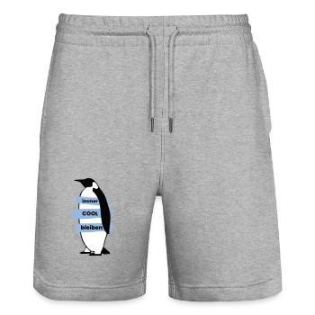 immerCOOLbleiben - Stanley/Stella Unisex Bio Joggingshorts Trainer  - Grau meliert - Vorne - Nik (191cm) & Marisol (170cm)