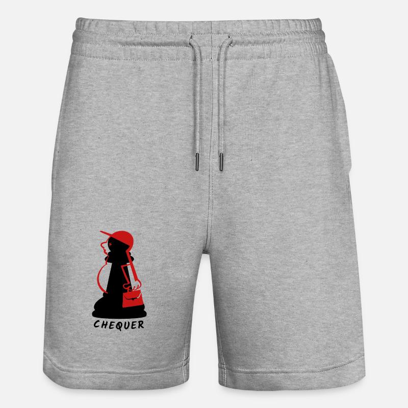 Chequer - Stanley/Stella Unisex Bio Joggingshorts Trainer  - Grau meliert