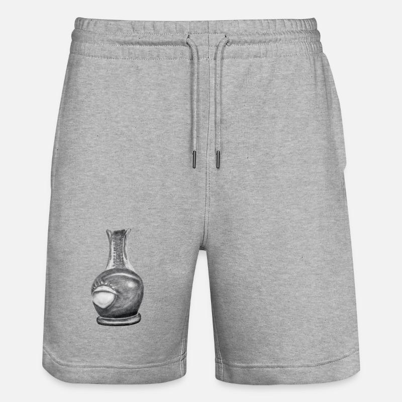 Gammel sko med hull - Stanley/Stella Trainer økologisk unisex-løpeshorts - gråmelert