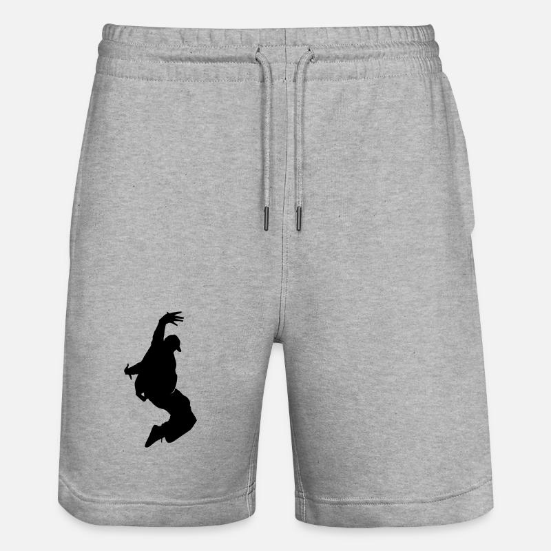 B-Boy Silhouette – Breakdance Freeze - Short de jogging bio TRAINER Stanley/Stella unisexe - gris chiné