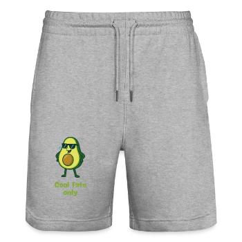 Avocat Swagger : Graisses cool uniquement - Short de jogging bio TRAINER Stanley/Stella unisexe - gris chiné - Devant - Nik (191cm) & Marisol (170cm)