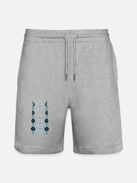 Moon phases - Stanley/Stella Trainer Unisex Organic Jogging Shorts - heather grey