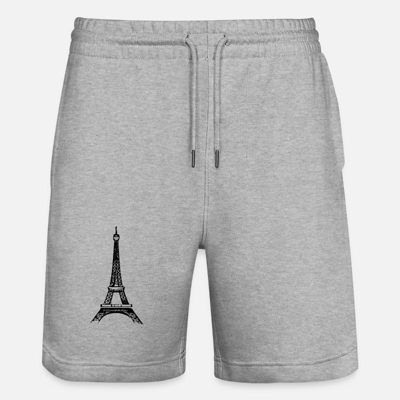 Tour Eiffel - Short de jogging bio TRAINER Stanley/Stella unisexe - gris chiné