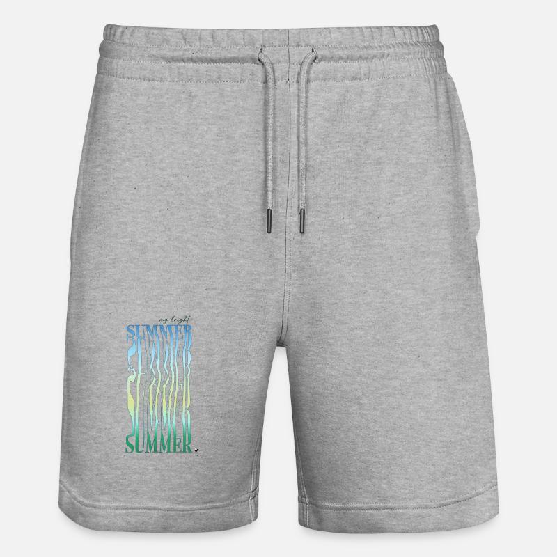 Illustration de lettre avec dégradé - Short de jogging bio TRAINER Stanley/Stella unisexe - gris chiné