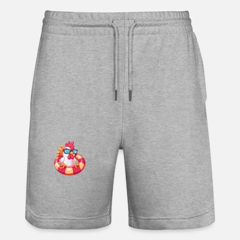 Coq Bande Dessinée Cool - Short de jogging bio TRAINER Stanley/Stella unisexe - gris chiné