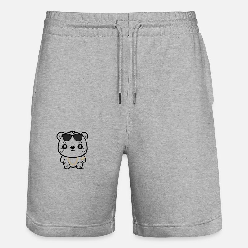 Bitcoin Bear - Short de jogging bio TRAINER Stanley/Stella unisexe - gris chiné