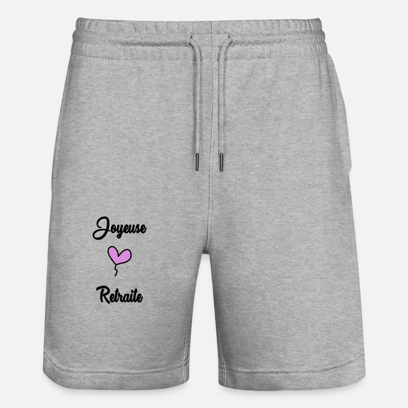 RETRAITE. RETRAITE. RETRAITEE. RETRAITE - Short de jogging bio TRAINER Stanley/Stella unisexe - gris chiné