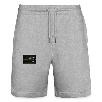 Christmas - Short de jogging bio TRAINER Stanley/Stella unisexe - gris chiné - Devant - Nik (191cm) & Marisol (170cm)