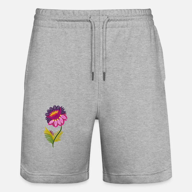Belles fleurs isolées - Short de jogging bio TRAINER Stanley/Stella unisexe - gris chiné