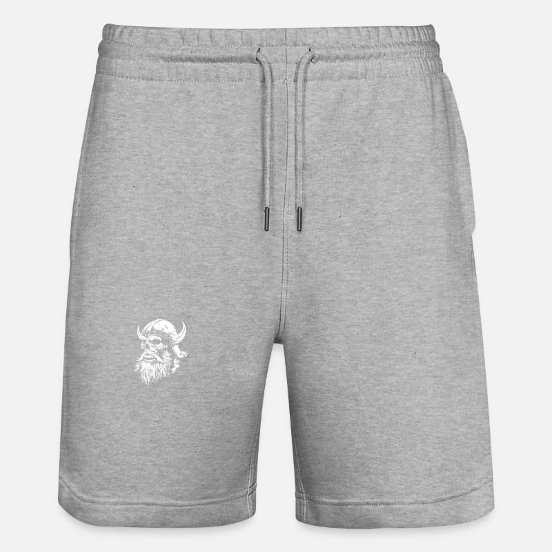 Crâne de Viking - Short de jogging bio TRAINER Stanley/Stella unisexe - gris chiné