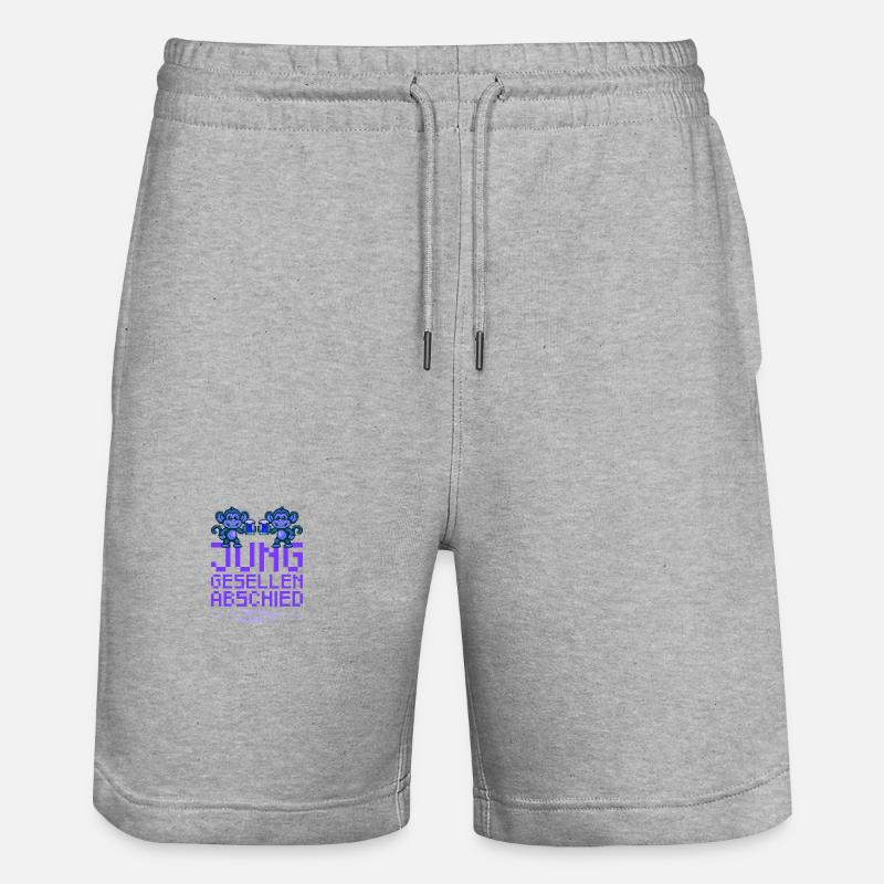 Monkey EVJ Party 2024 Fête - Short de jogging bio TRAINER Stanley/Stella unisexe - gris chiné