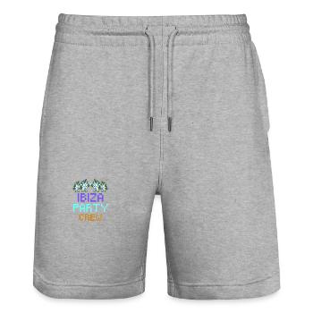 Einhorn Ibiza Party Crew Lustig - Stanley/Stella Unisex Bio Joggingshorts Trainer  - Grau meliert - Vorne - Nik (191cm) & Marisol (170cm)