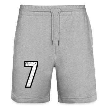7 - Short de jogging bio TRAINER Stanley/Stella unisexe - gris chiné - Devant - Nik (191cm) & Marisol (170cm)