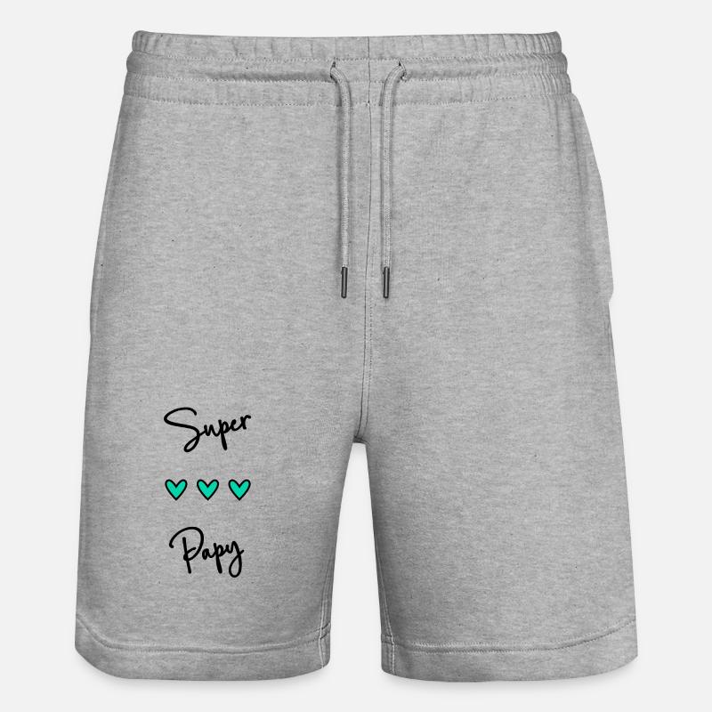 RETRAITE. BONNE RETRAITE. JOYEUSE RETRAITE - Short de jogging bio TRAINER Stanley/Stella unisexe - gris chiné