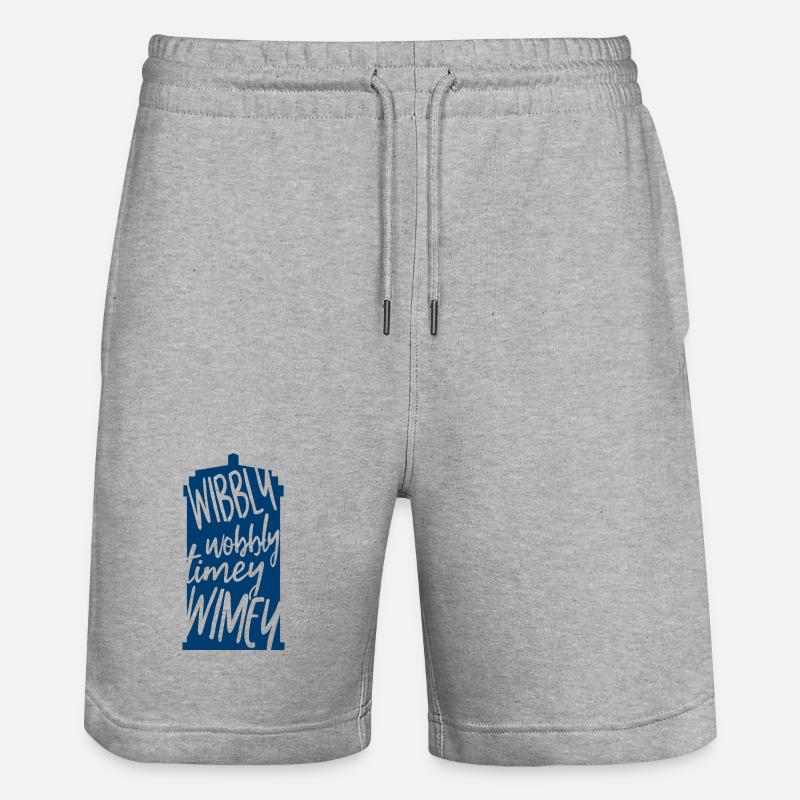 Wibbly Wobbly Timey WImey - Short de jogging bio TRAINER Stanley/Stella unisexe - gris chiné