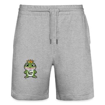 Froschkönig kiss me - Stanley/Stella Unisex Bio Joggingshorts Trainer  - Grau meliert - Vorne - Nik (191cm) & Marisol (170cm)