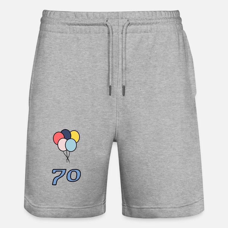 70. 70 ANS. 70e ANNIVERSAIRE - Short de jogging bio TRAINER Stanley/Stella unisexe - gris chiné