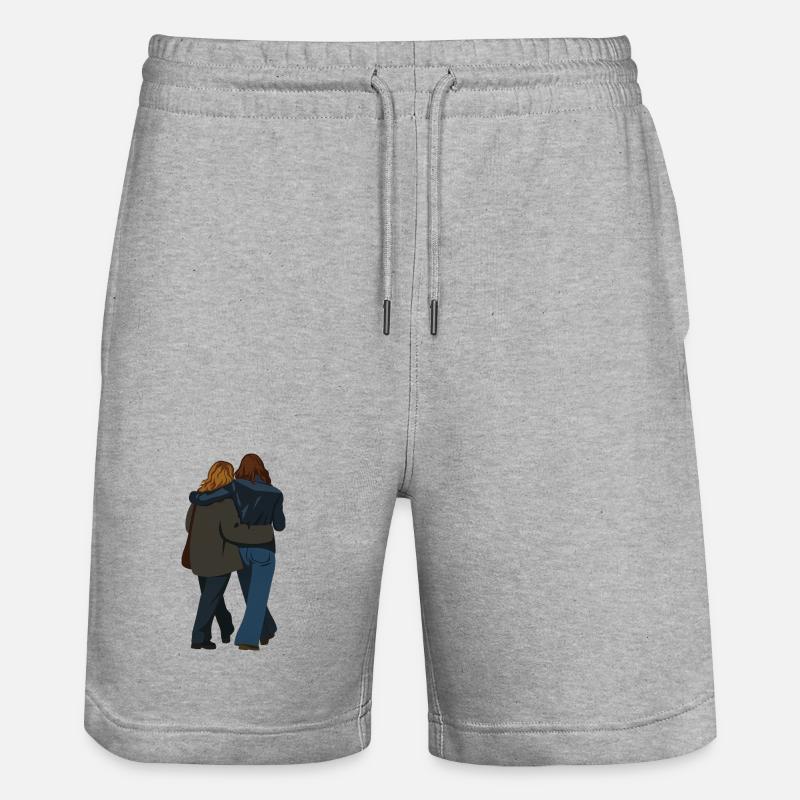 Amitié - Short de jogging bio TRAINER Stanley/Stella unisexe - gris chiné